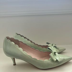 Mint Kate Spade scalloped heels sz 10.5 - worn once for wedding!